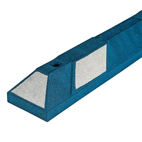 Park-It Recycled Rubber ADA Parking Stop 6'X6X4 Blue/White