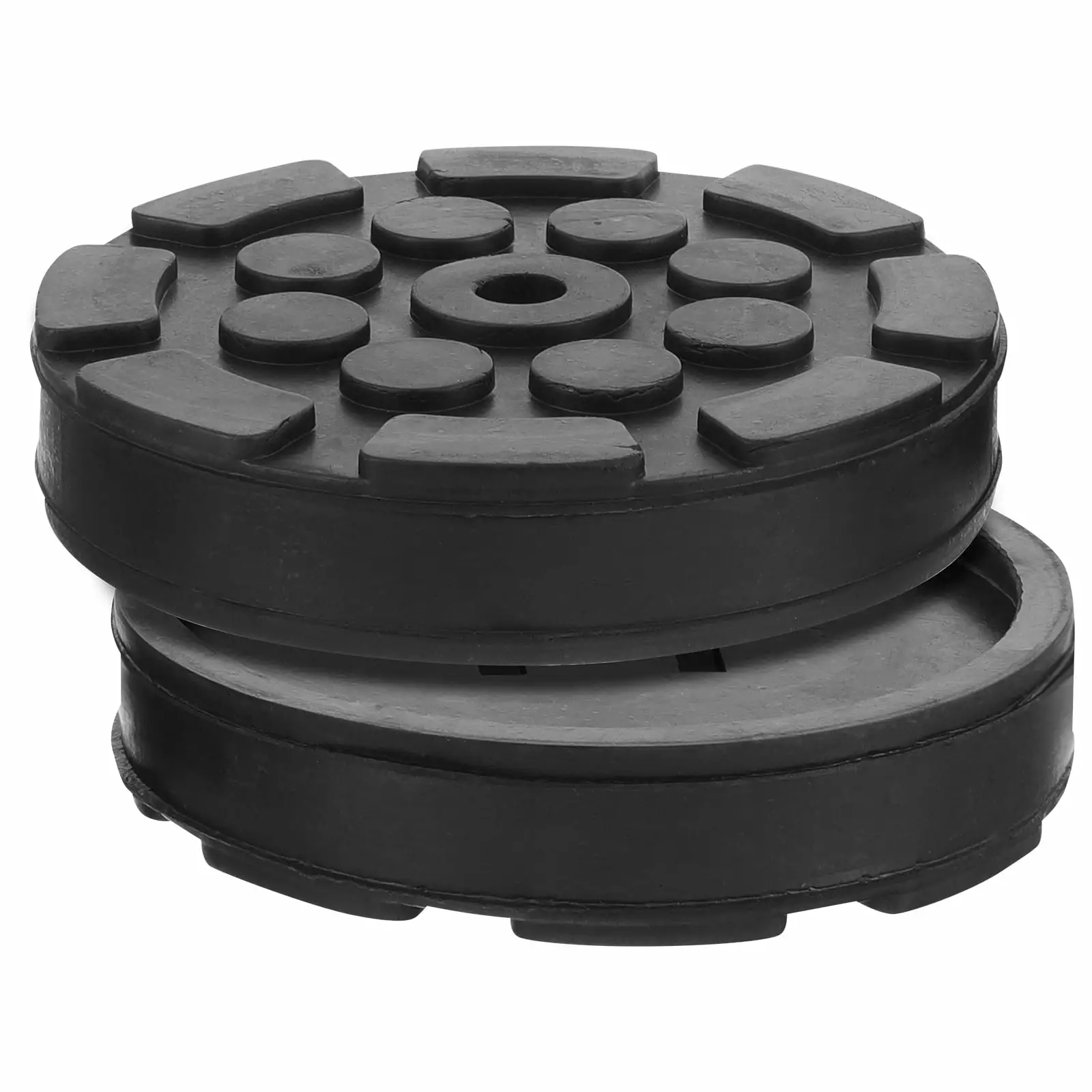 Phlegsive 2Pcs Universal Floor Jack Pad Adapter Rubber Protector (Black)