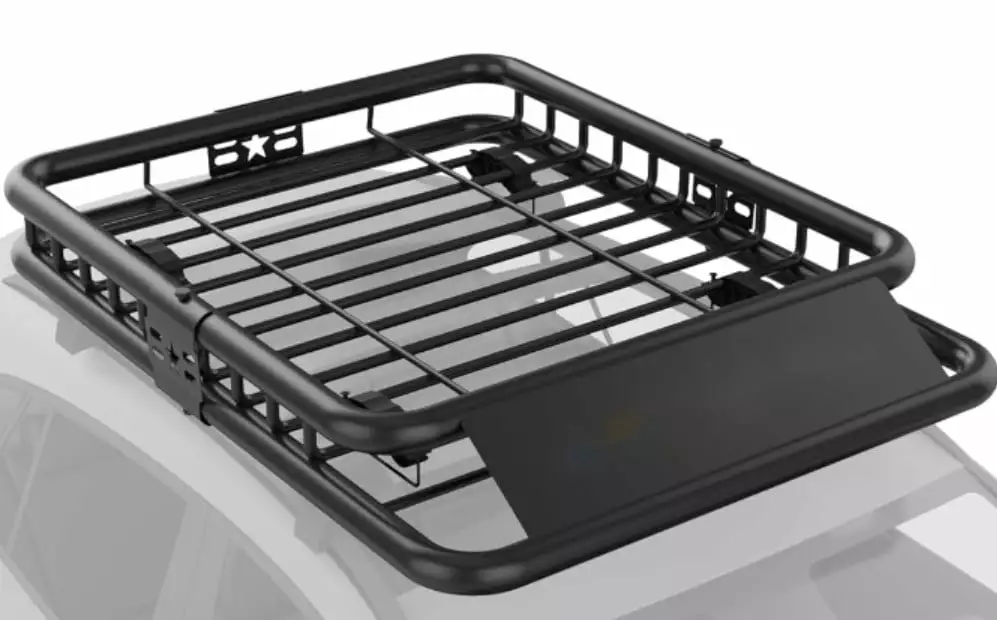 Pinypikaka 49 x 36 x 5Heavy-Duty Roof Rack Basket With Extension for Car SUV Truck. 200 Lbs Black