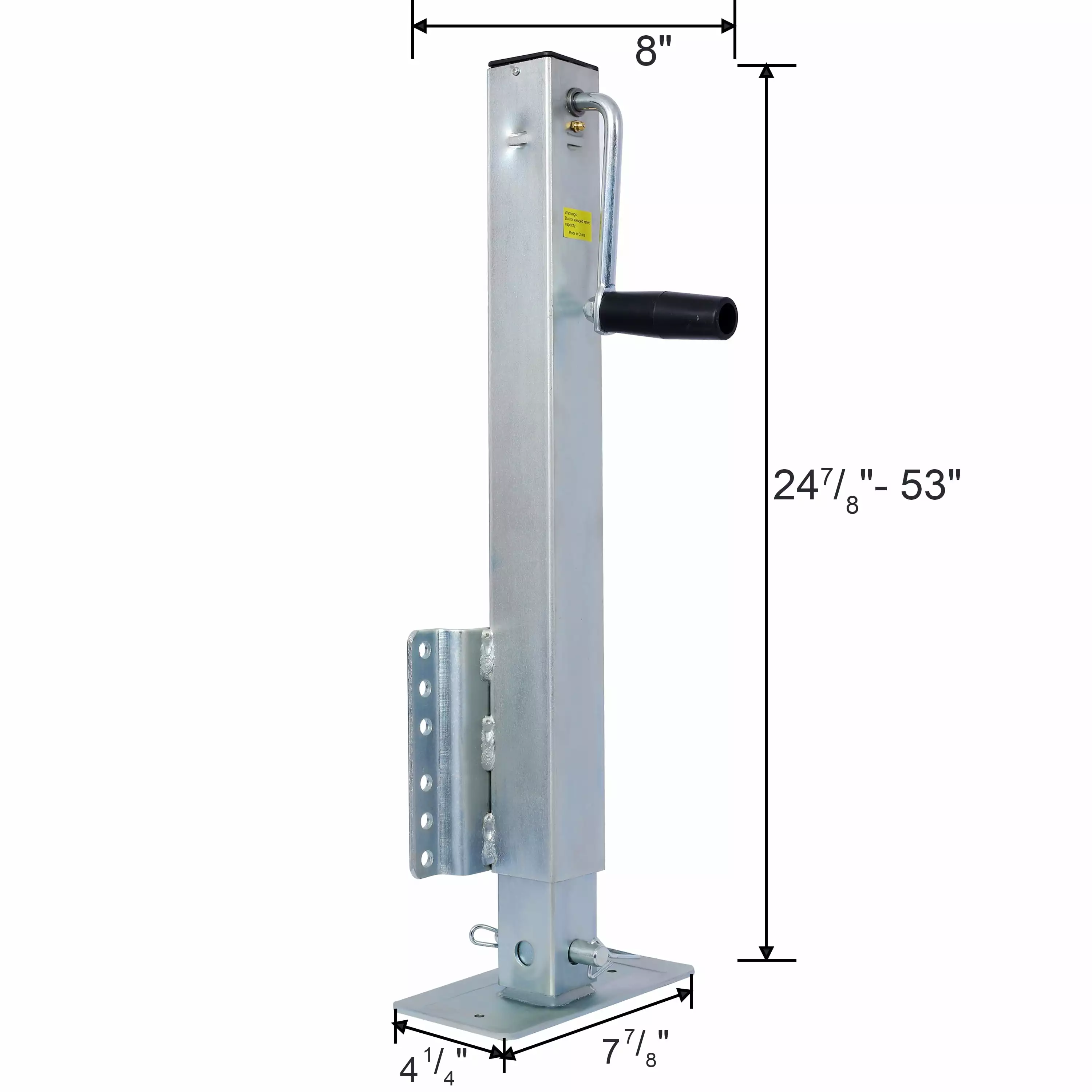 Pinypikaka Heavy Duty Trailer Jack. Fixed Mount Jack With Drop Leg. Steel Lifting RV Trailer Jack 2500 Lbs 28.6 Lift