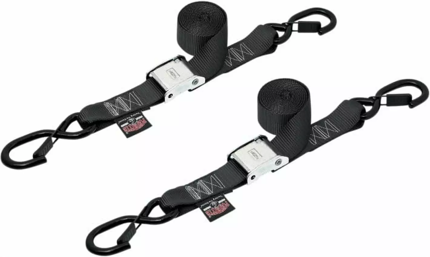 Powertye 1.5 Cam Buckle w/Safety Latch Hooks Black (28622-S)