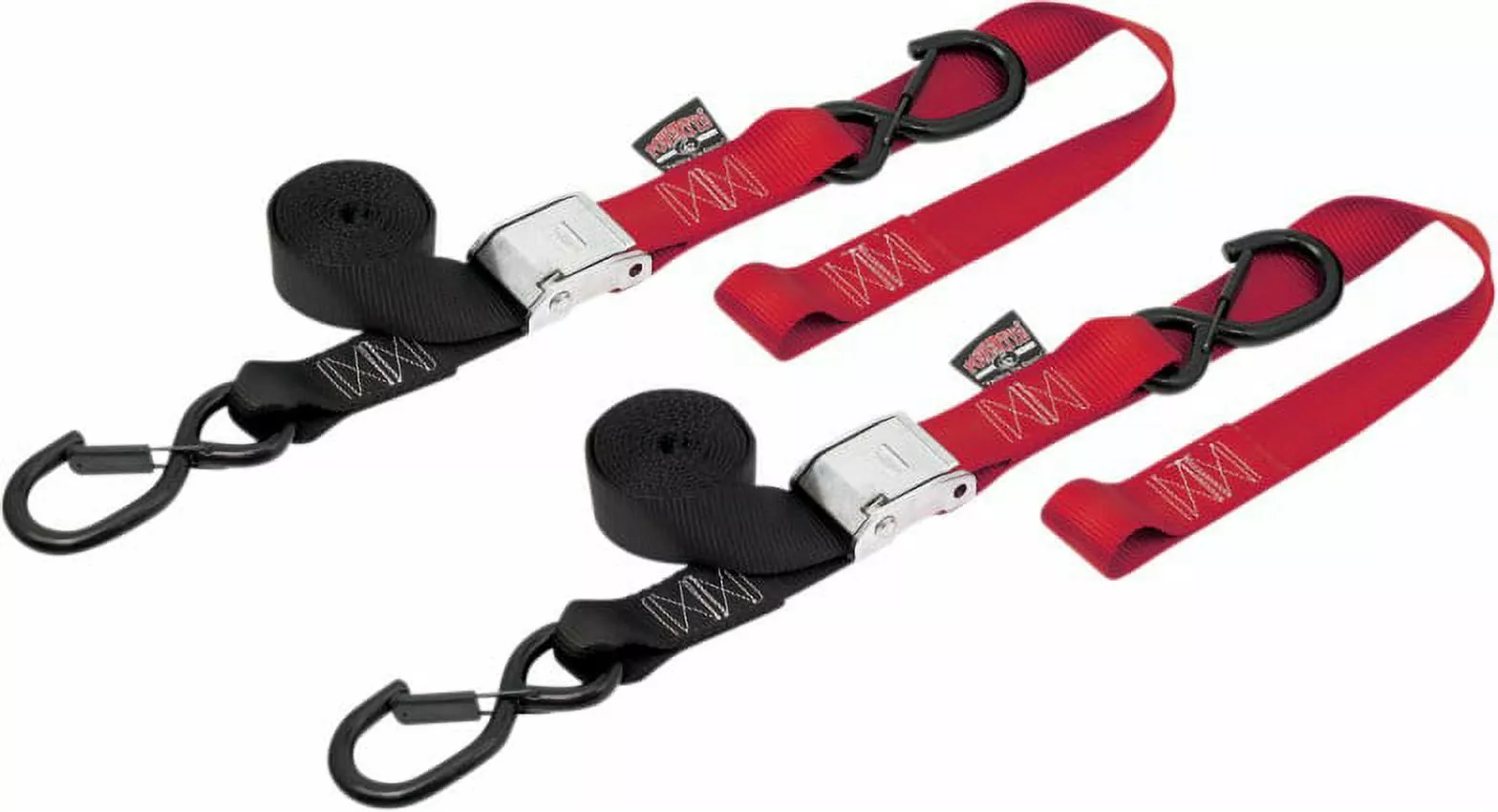 Powertye 1.5 Cam Buckle w/safety-Latch Hooks & Soft-Tye Black/Red (29621-S)