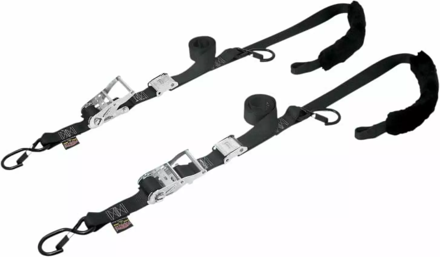 Powertye 1.5 Ratchet/Cam Tie Down Straps Black (30722)