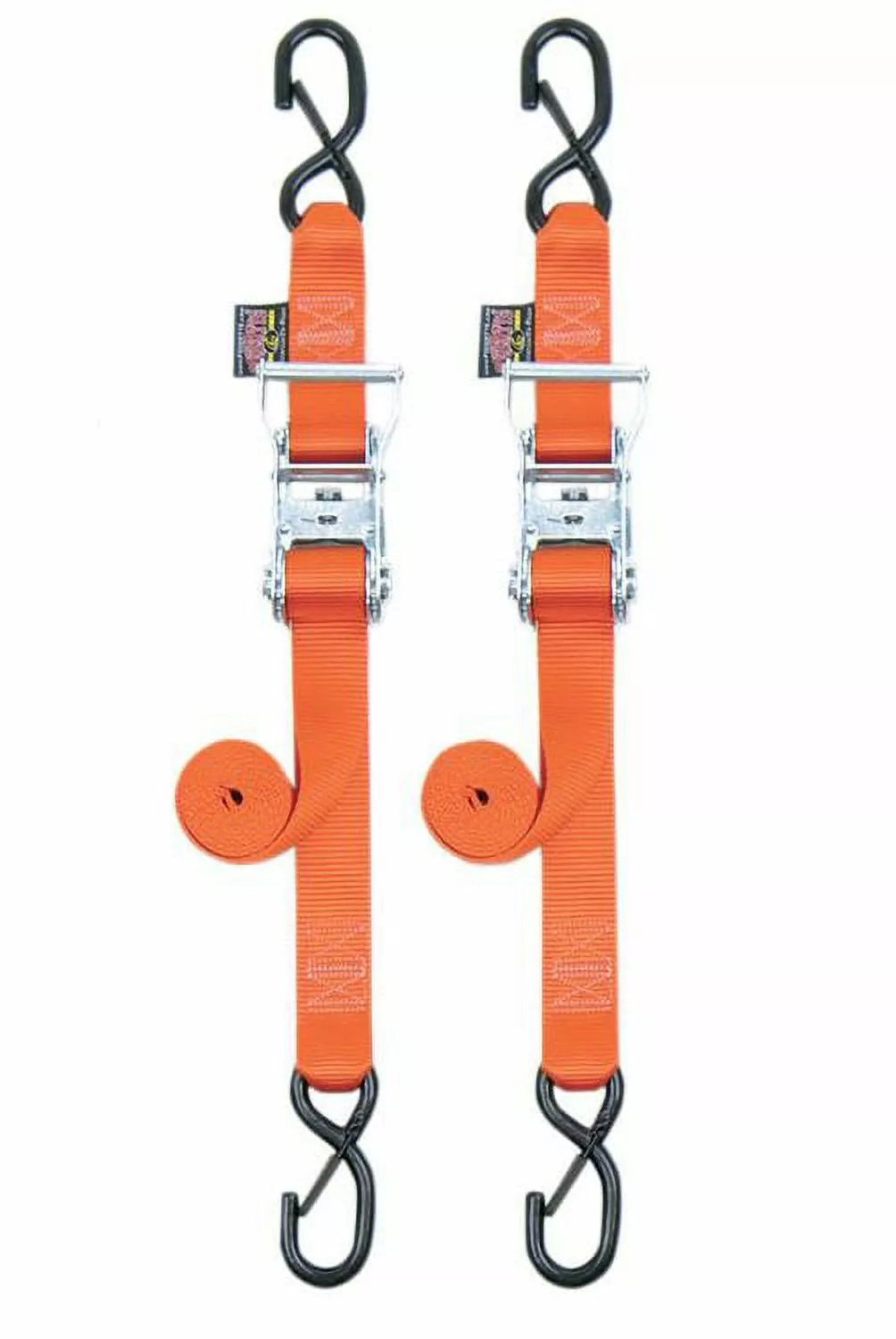 Powertye 1.5 Ratchet w/Safety Latch Hooks Orange (30579-S)