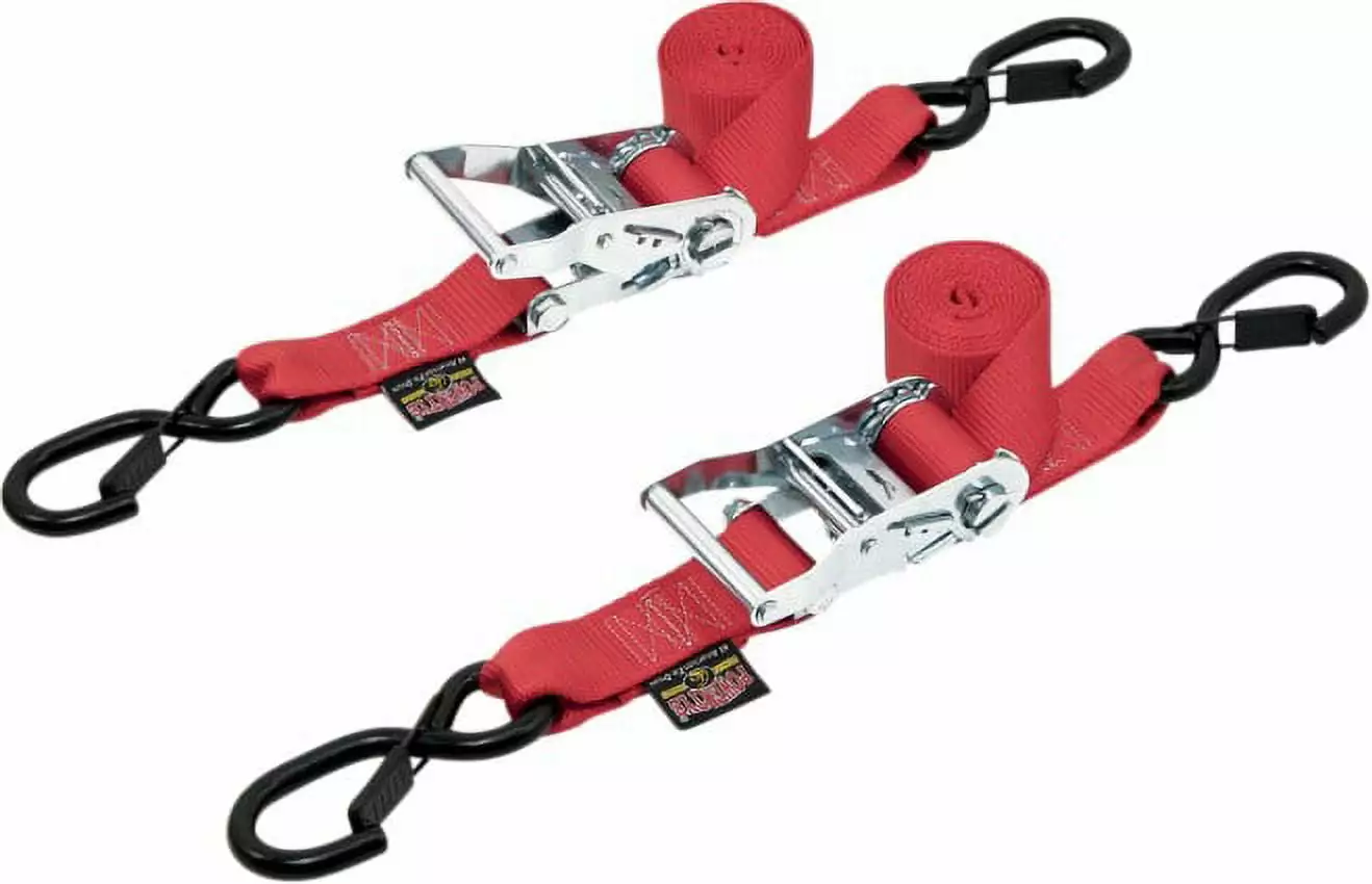 Powertye 1.5 Ratchet w/Safety Latch Hooks Red (30571-S)