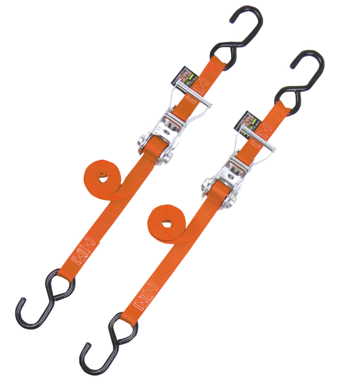 Powertye 1 Ratchet-Style Red Tie Downs (pair) (32271)