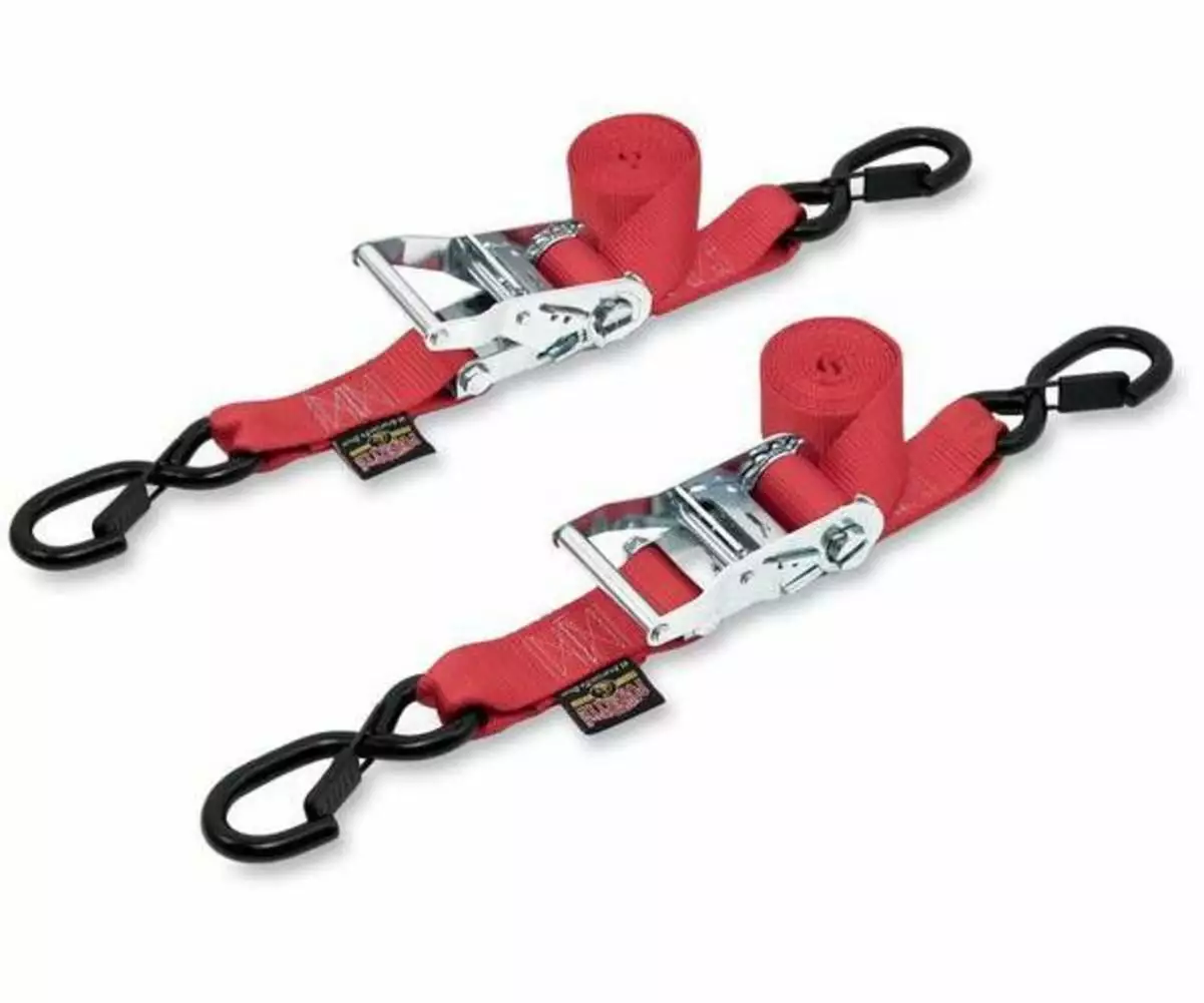 Powertye 30572-S 1 1/2in. Ratchet with Safety Latch Hooks - Black