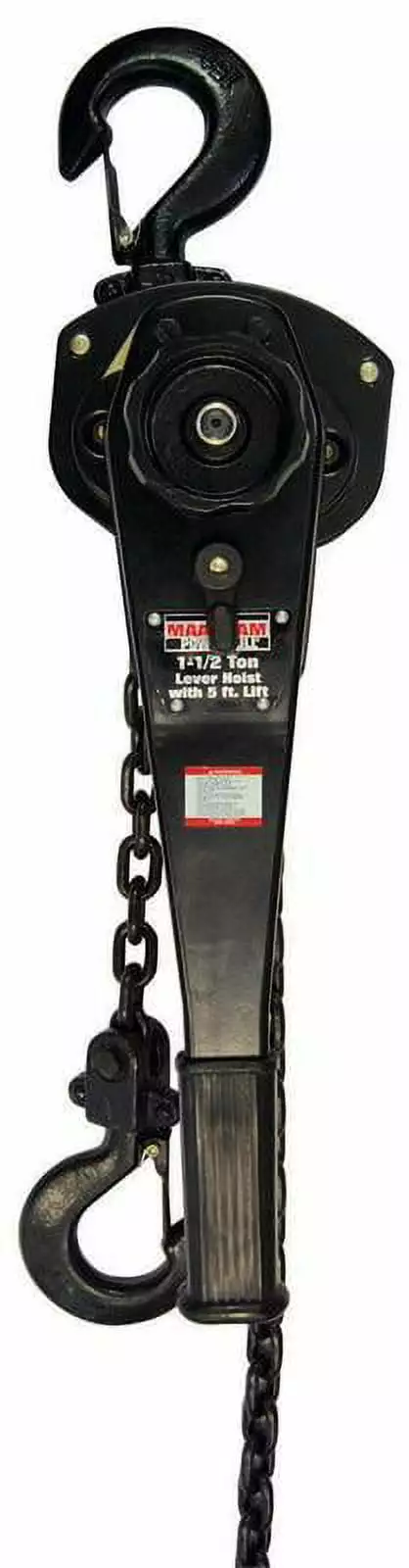 Pull'R Holdings 48610 Durable Steel Chain Hoist 1-1/2 Ton 1-3/8 Hook