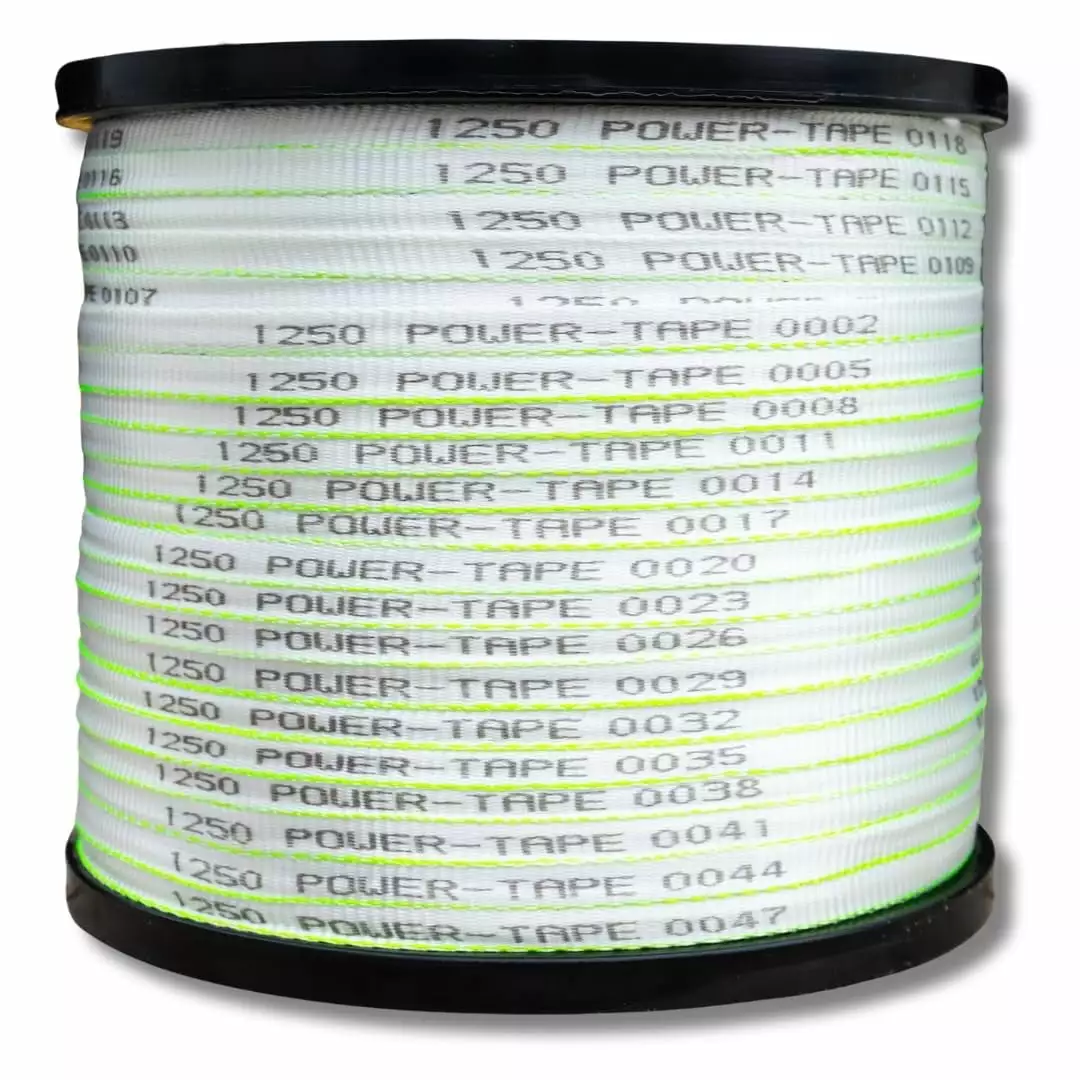 Pull Tape Power-Tape | Made in USA | 100% Polyester | Cable Wire Pulling Webbing. Flat Rope |1250 lb (1/2 inch) x 500 feet C27