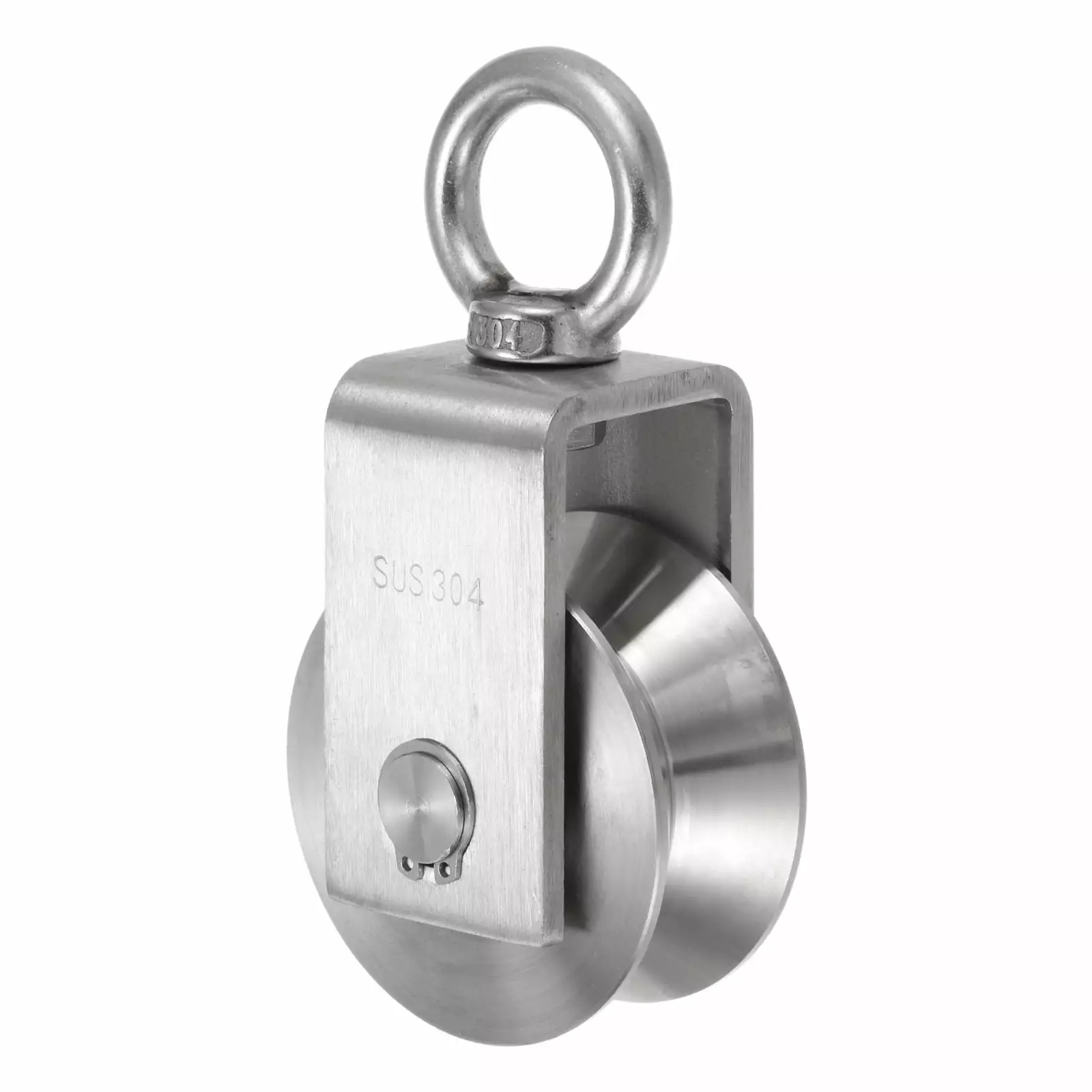 M75 Single Pulley Block. 304 Stainless Steel Hanging Wire Towing Wheel. Lifting Crane Swivel Hook