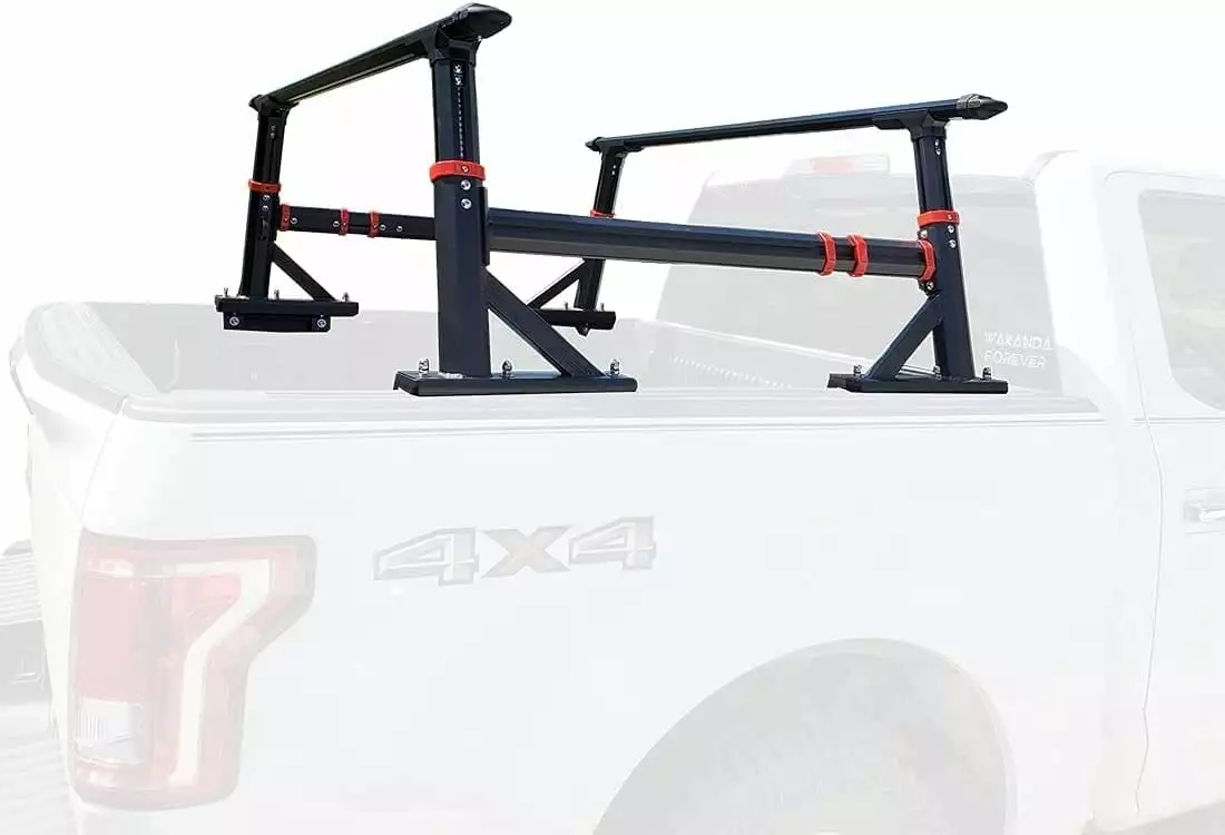 ROSY PIXEL for Ford F Series Pick-Up F-150 F-250 F-350 Truck Bed Rack Extendable Truck Ladder Rack Aluminum