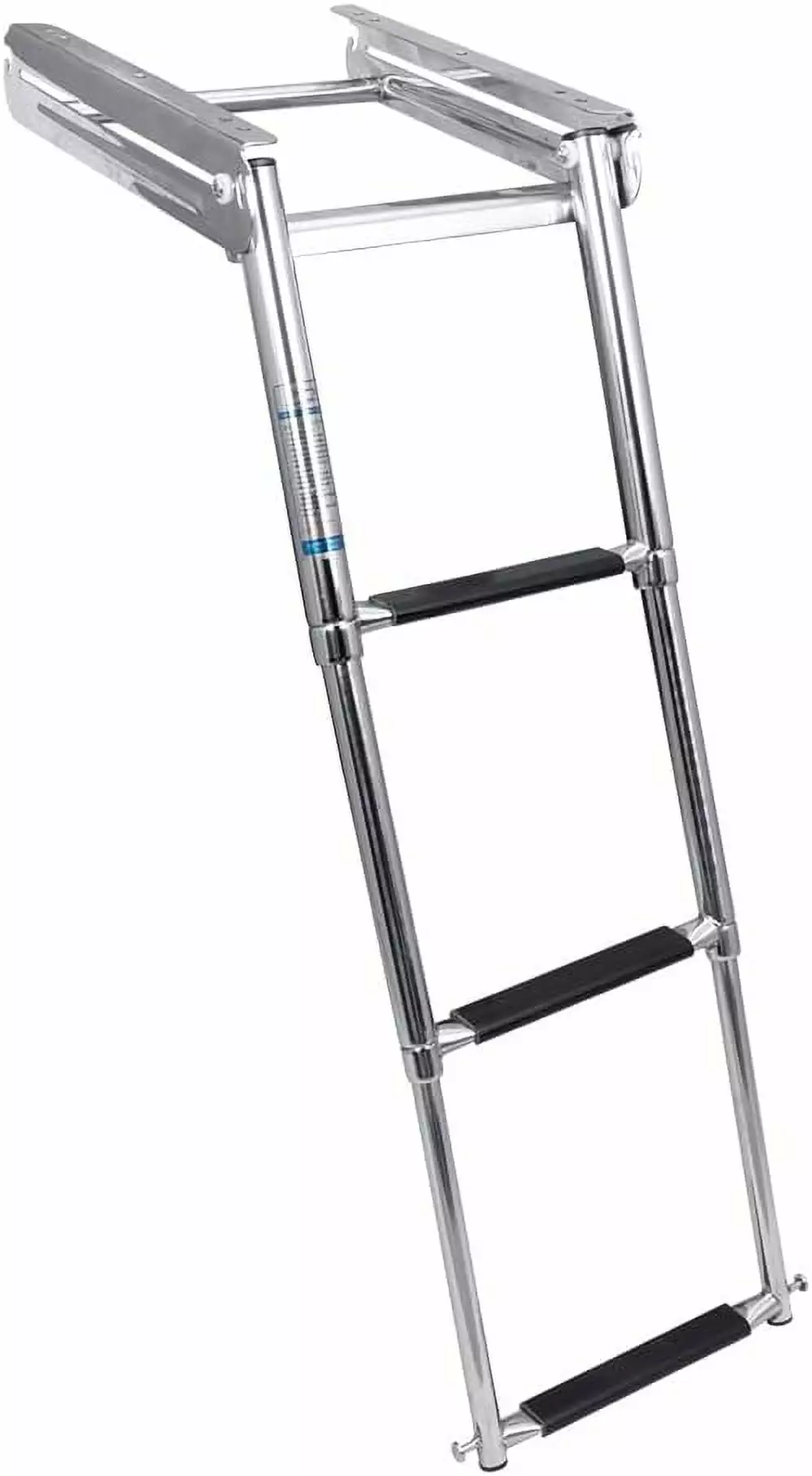 RUIAN B00301UHK 304 SS Under Platform Shelved Ladder. Hook Style Spring Loaded. 3 Step