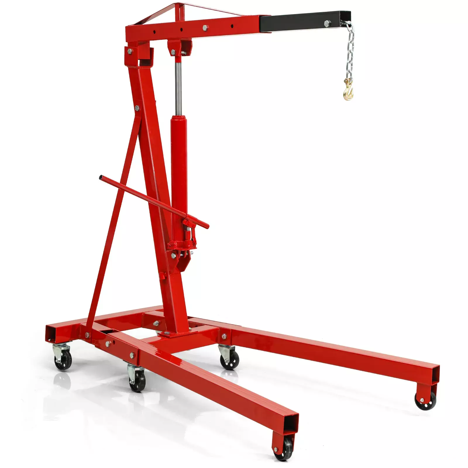 RVNI 4400lb 2 Ton Folding Engine Crane Folding Shop Crane With Telescopic Boom Heavy