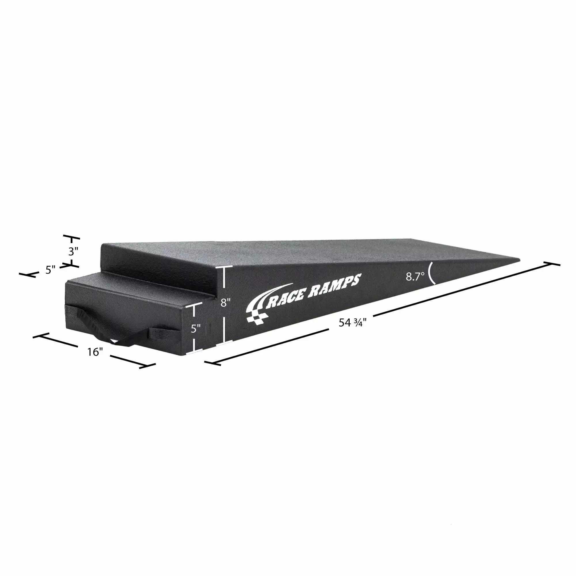 Race Ramps RR-TR-8 Extra-Wide 8in H Trailer Ramps - 8.7 Degree Approach Angle (Set of Two)