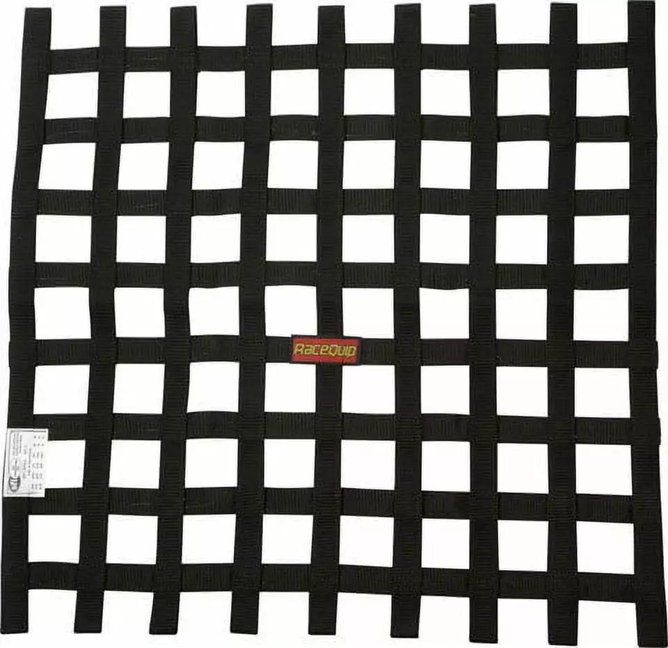 RaceQuip 726009RQP Window Net SFI 27.1 - 1 in Webbing - 24 in Square - Black