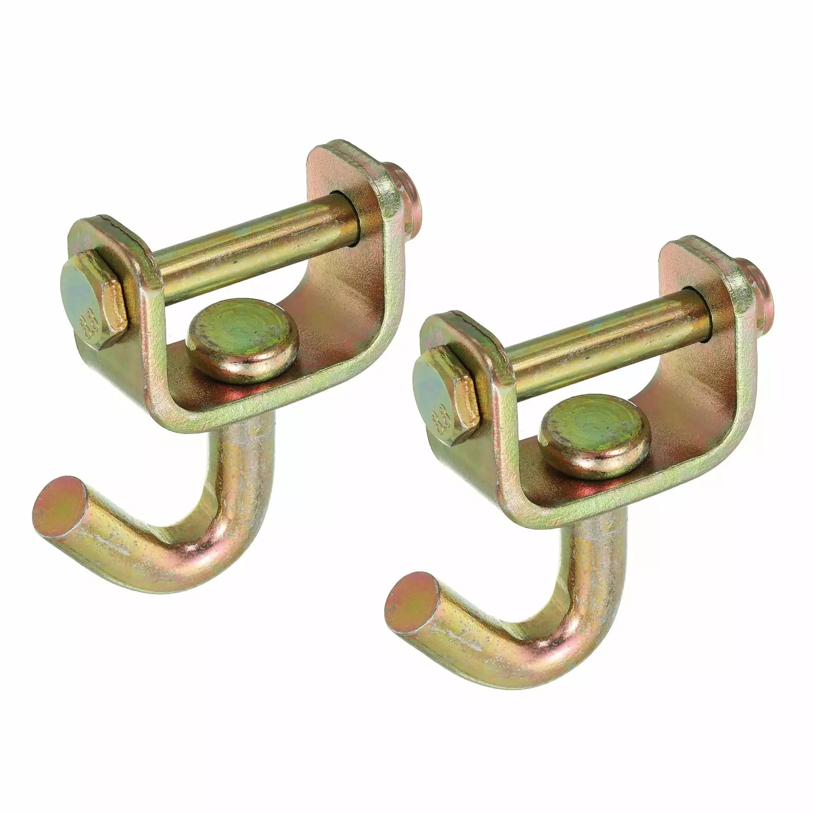 Ratchet Swivel J Strap Hook Load 11023 Lbs Zinc Color for 2 Tie Down Strap 2 Pack