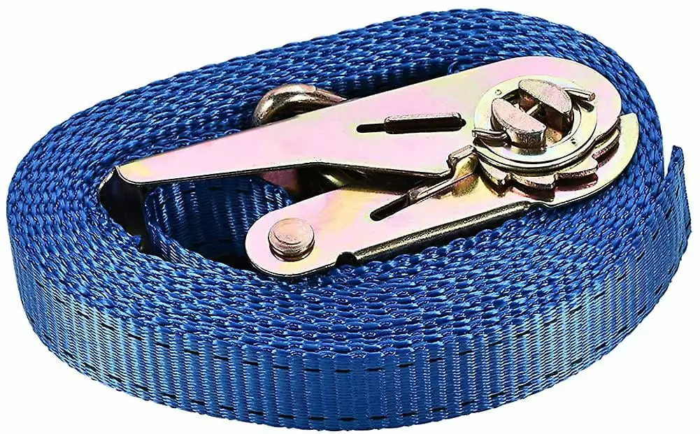 2Pcs TieDown Ratchet Strap with SHook for Cargo Binding Polyester Fabrics Binding Strap(5m/16.4ft )