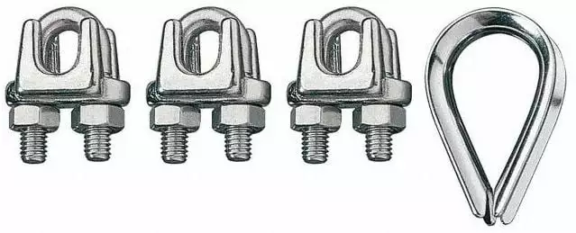 Ronstan Wire Rope U-Bolt Clip and Thimble Kit ID003404-19