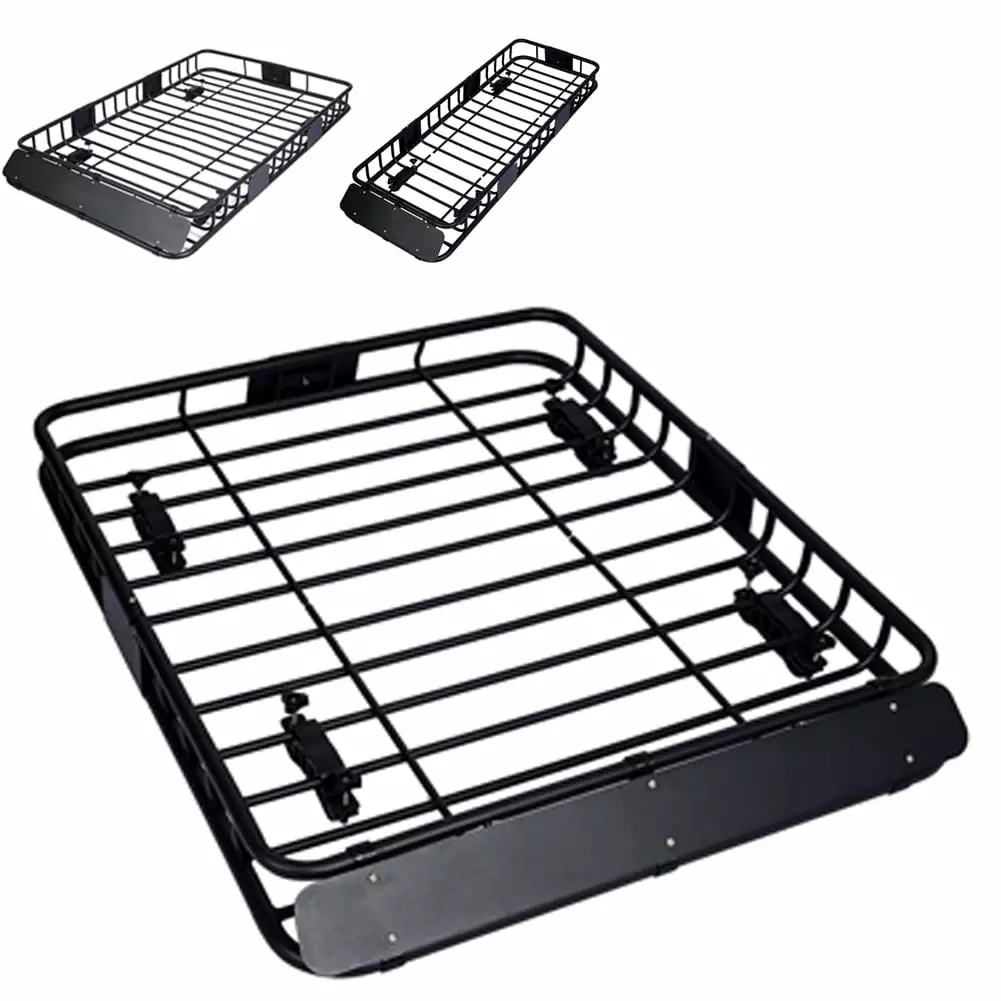 Roof Rack Cargo Carrier Basket.150lbs Heavy Duty Motoring Roof Rack with 2Pcs Straps.Universal Luggage Holder Carrier Basket for Car. Truck or SUV Transport