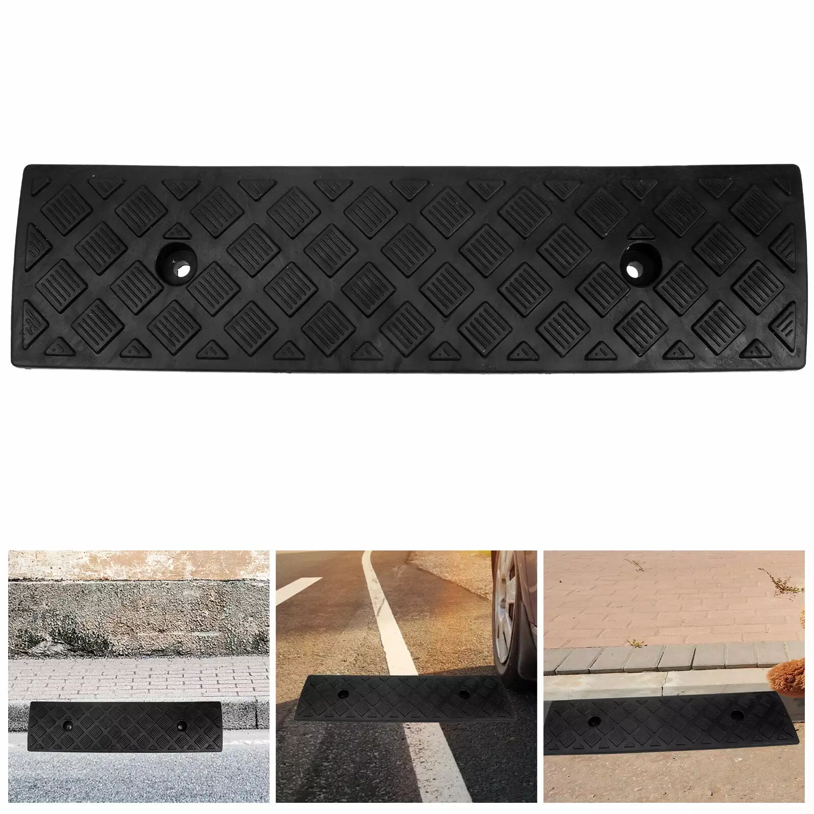 OUTlOU Household appliances Car Slope Pad Rubber Car Curb Ramps.Portable Lightweight Threshold Ramp Set Heavy Duty Loading