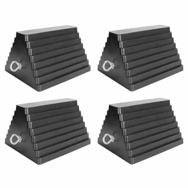 Rubber Wheel Chock - Pack of 4 10 x 8 x 6 in.