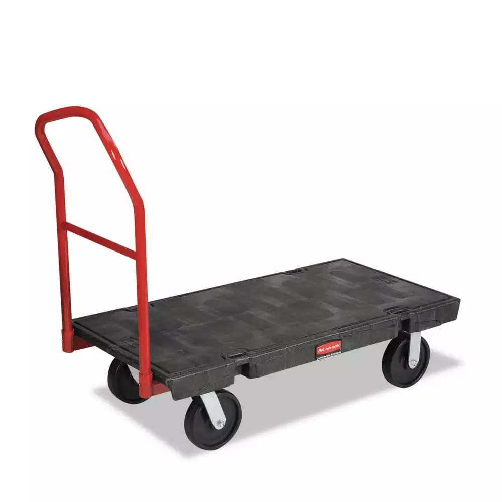 Rubbermaid Commercial FG444100BLA 24 in. x 48 in. x 7 in. 2000 lbs. Capacity Platform Truck - Black