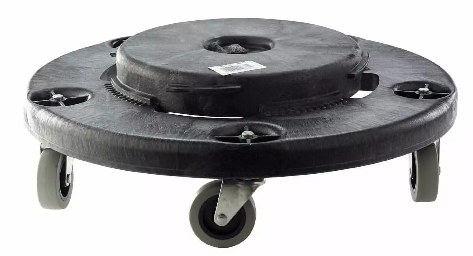 Rubbermaid Commercial Products Brute Twist On/Off Round Dolly. Black