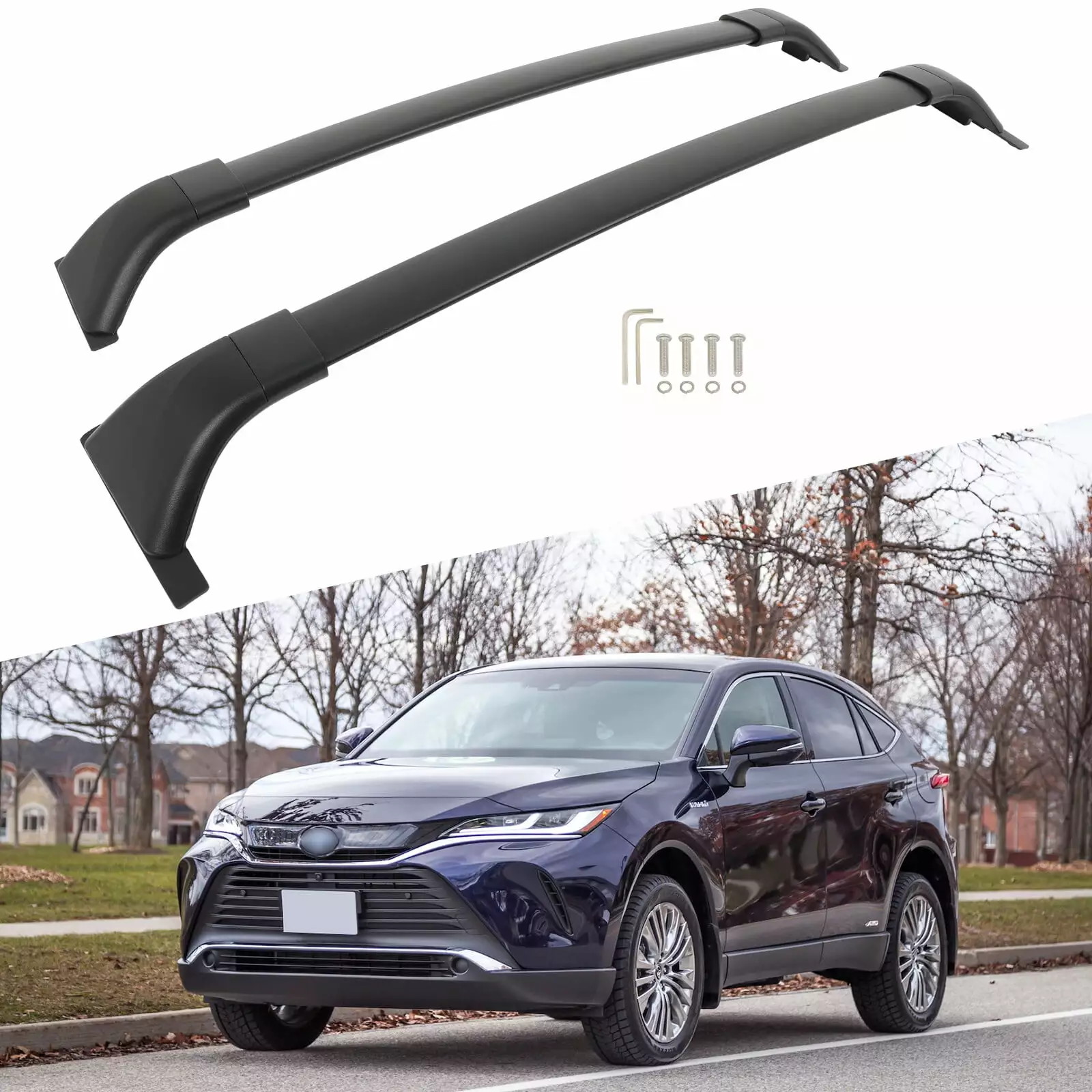 SCITOO Roof Rack Cross Bars Compatible For Toyota Venza 2021-2023 Roof Rack Storage for Rooftop Cargo Carrier Luggage Bike Kayak Canoe Snowboard