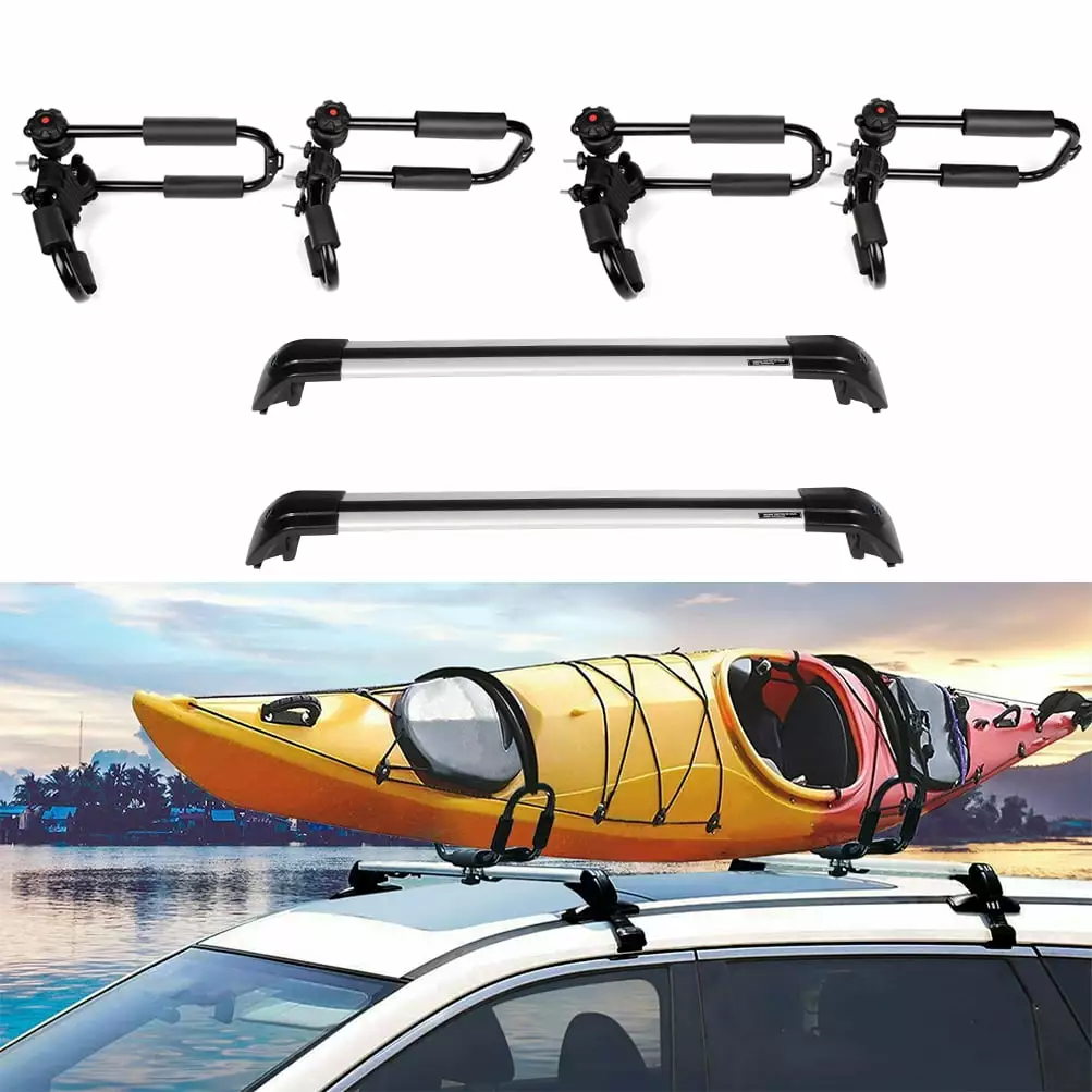 cciyu Roof rack crossbars with Kayak Rack for Nissan Pathfinder 2013-2019