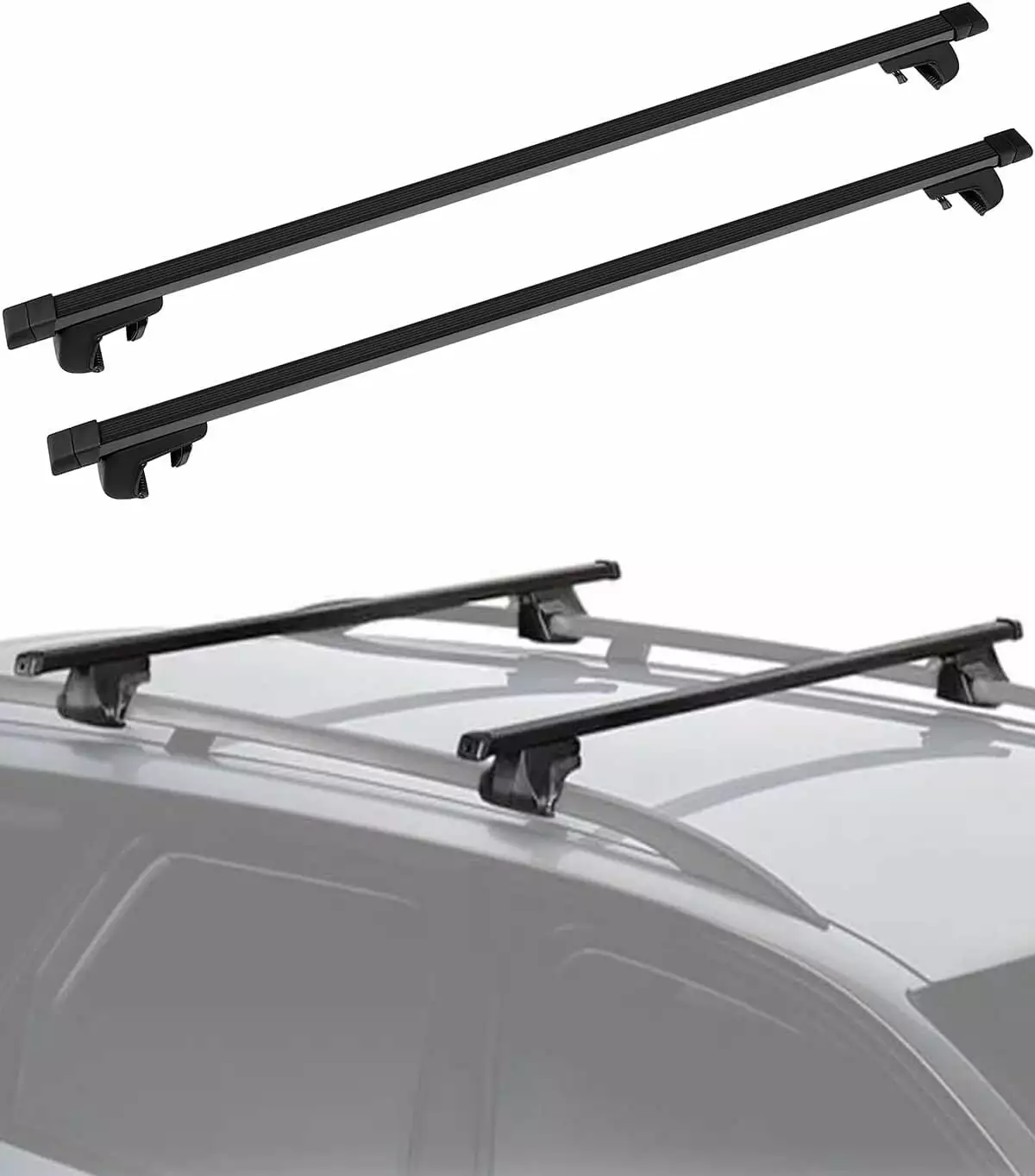 SCITOO for 1999-2004 for Jeep Grand for Cherokee.2007-2011 for Jeep Patriot 2 pcs Aluminum Alloy Roof Top Cross Bar Set Rock Rack Rail