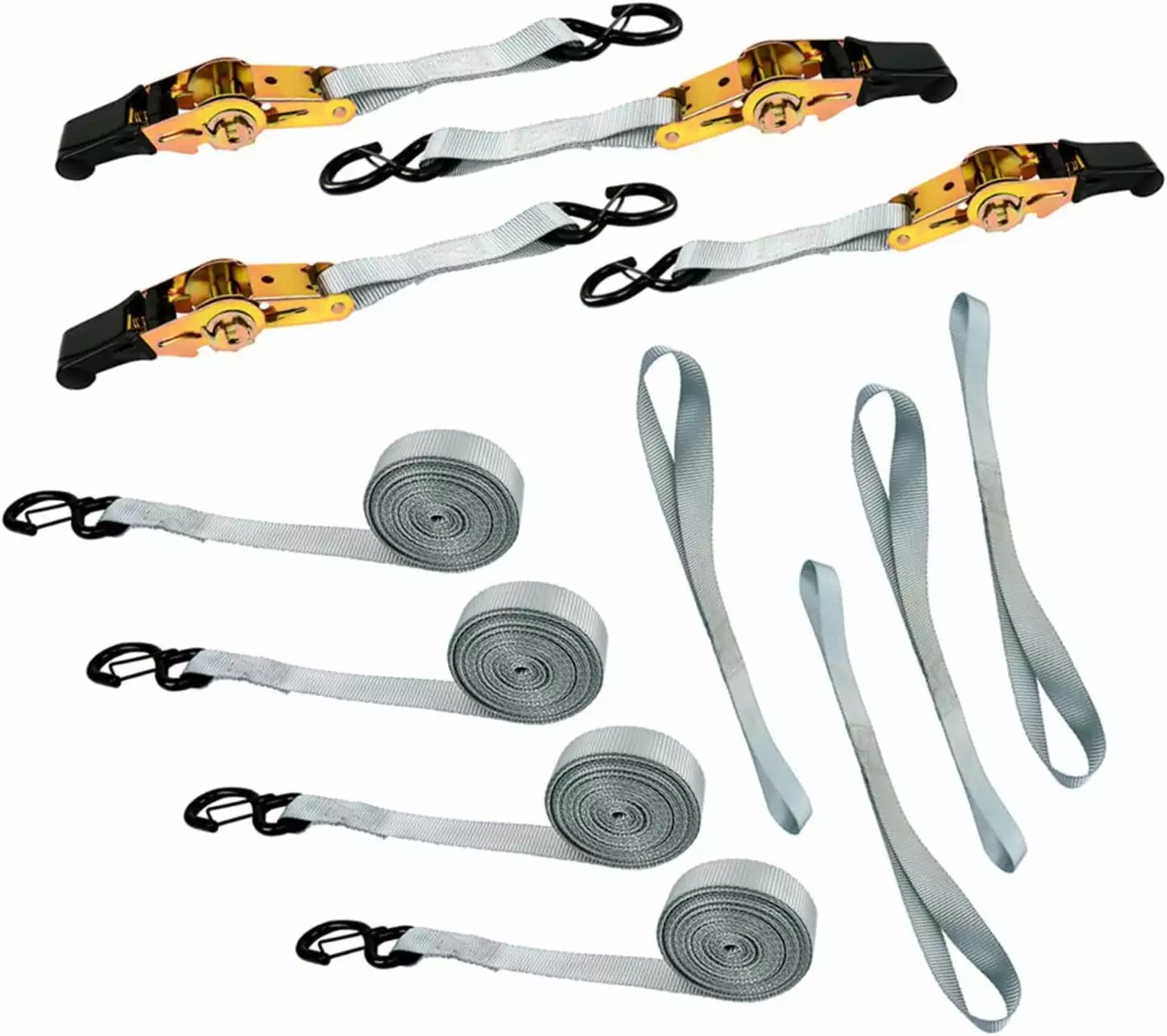 1.5 x 10 ft. Motorcycle Tie Downs w/ Ratchet & Cam 2 Pack | RCB1.510VSBK2