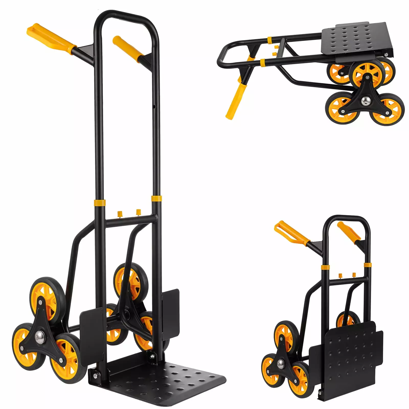 SHZOND Stair Climber Hand Truck Heavy-Duty Dolly Foldable Trolley 330 lbs Capacity Platform Cart