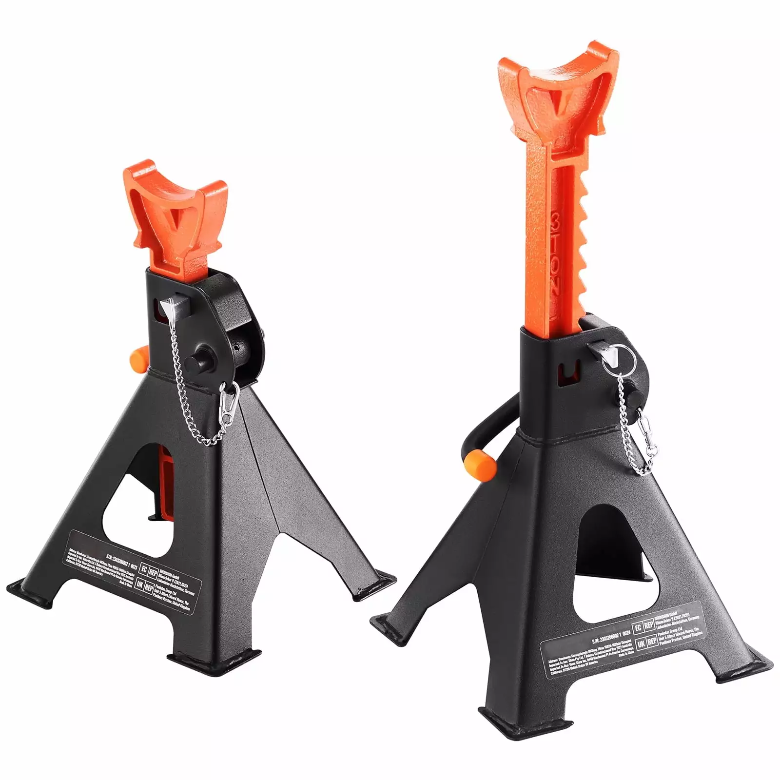 SKYSHALO 1 Pair 3 Ton Jack Stands. 6.000 lb Capacity Car Jack Stands Dual Lock for Lifting SUVs. Pickup Trucks