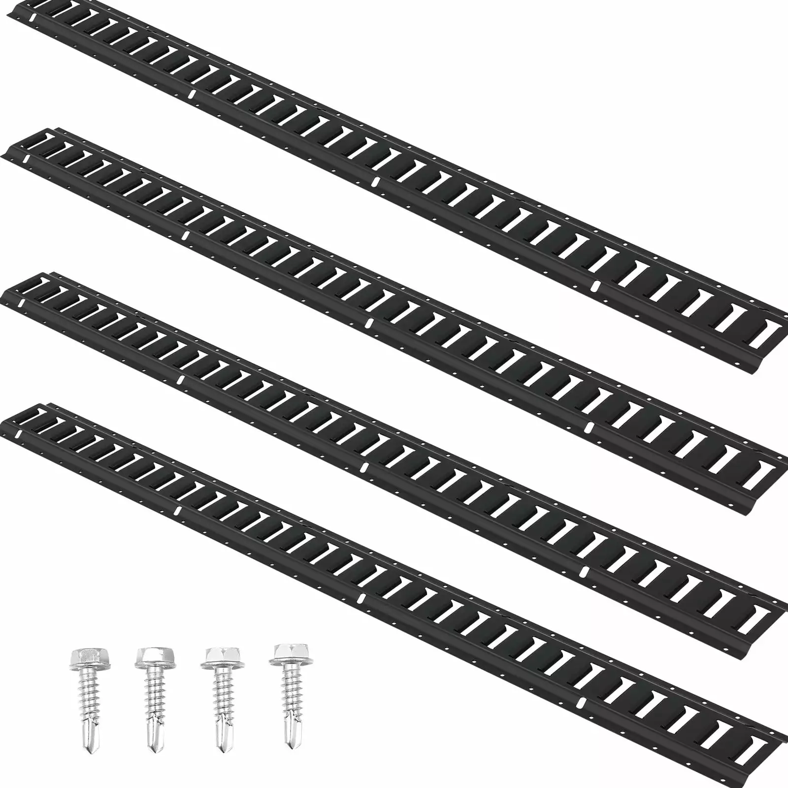 SKYSHALO 4 Pack E Tracks Tie Down Rails Power Coated 5ft for Cargo Trailers