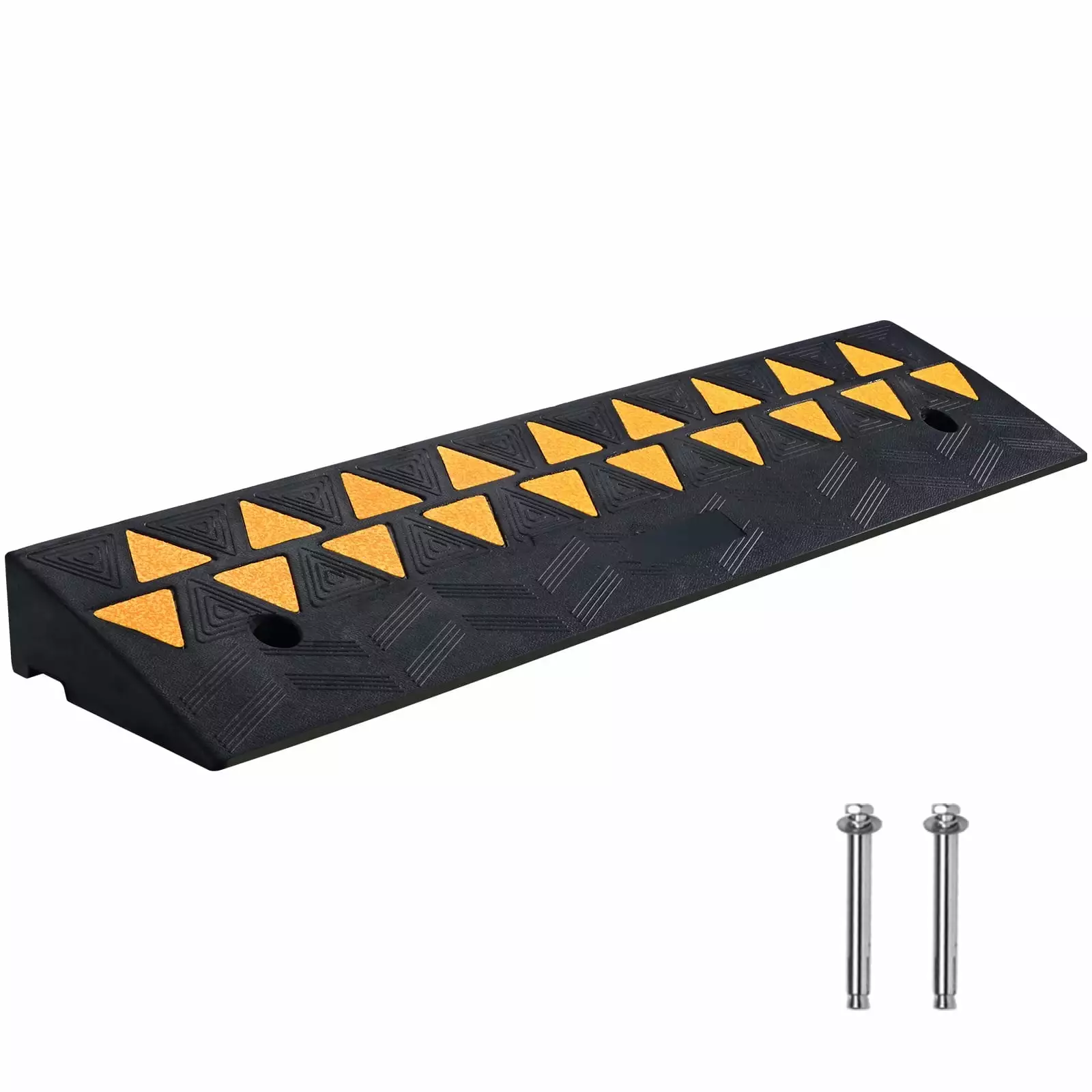 SKYSHALO Rubber Curb Ramp Driveway Ramp for Curb 3.7 Rise 39.4 Wide 33069lbs Load