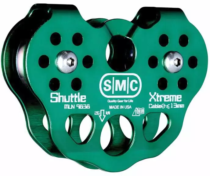 SMC Shuttle Extreme Trolley Green - Tandem Pulleys for Smooth Operation