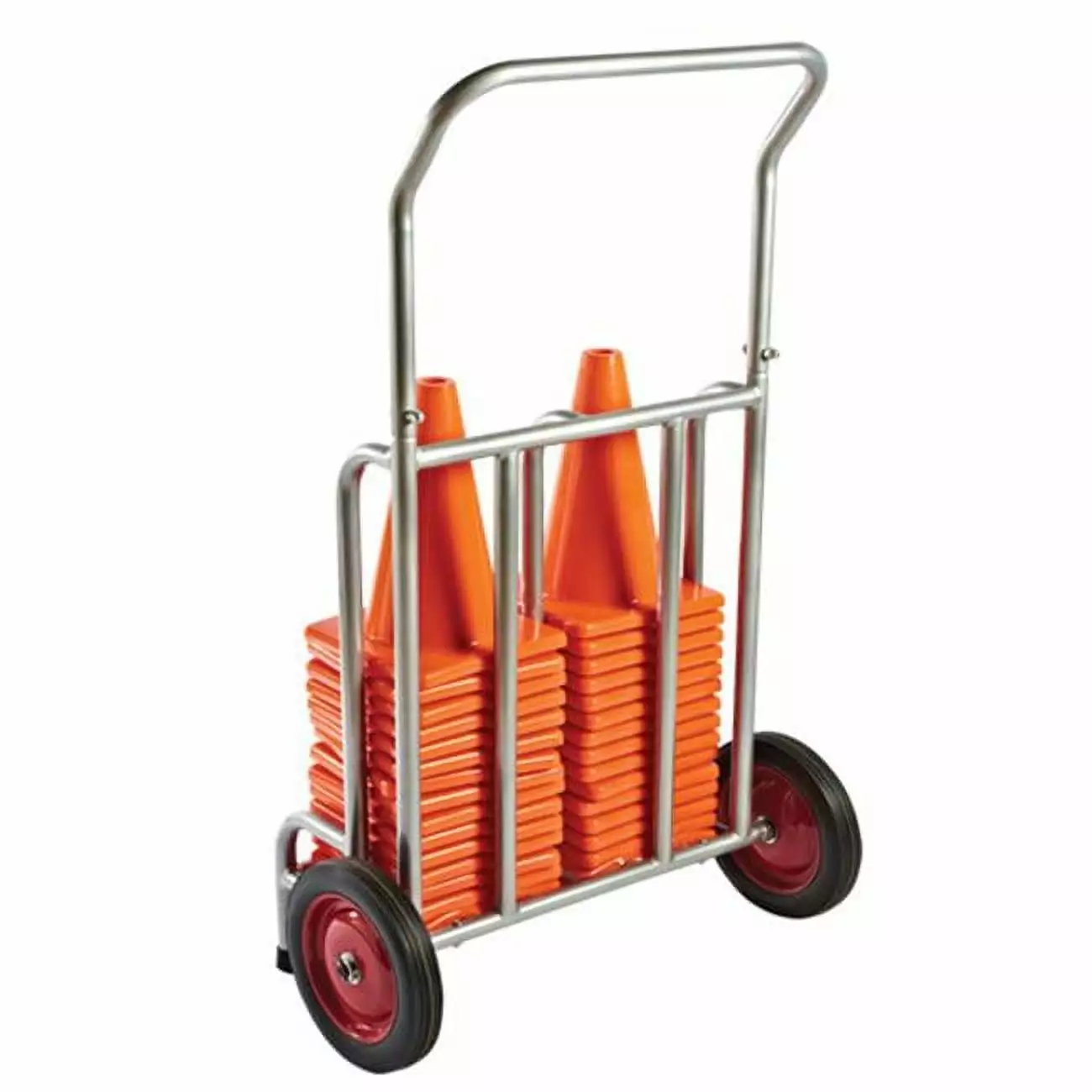 SSN Plastic Cone Cart - Yellow - 26in.L x 16in.W x 45in.H