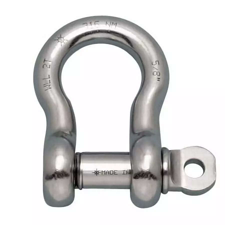 STAINLESS ANCHOR SHACKLE FS WITH SCREW PIN 3/8 316NM USA