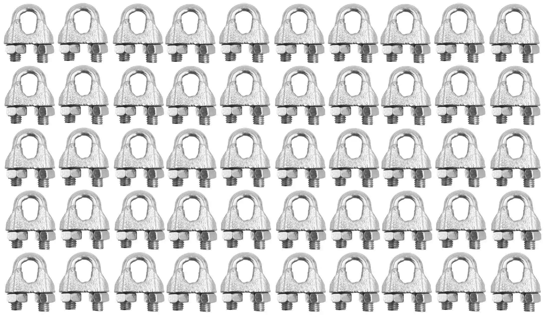 STURGID 88200 Wire Rope Clamp Clip for Cables Zinc Plated - 1/16 inch - Bulk Pack of 50 Pcs