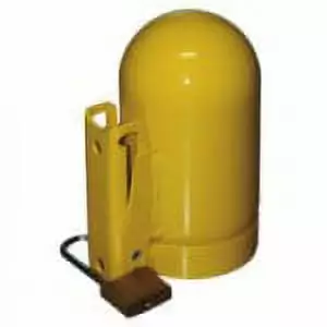 Saf-T-Cart SC2FNNP. Fine Thread Cylinder Cap. Low Pressure. 3 1/2. Steel. Yellow. Pack of (2)