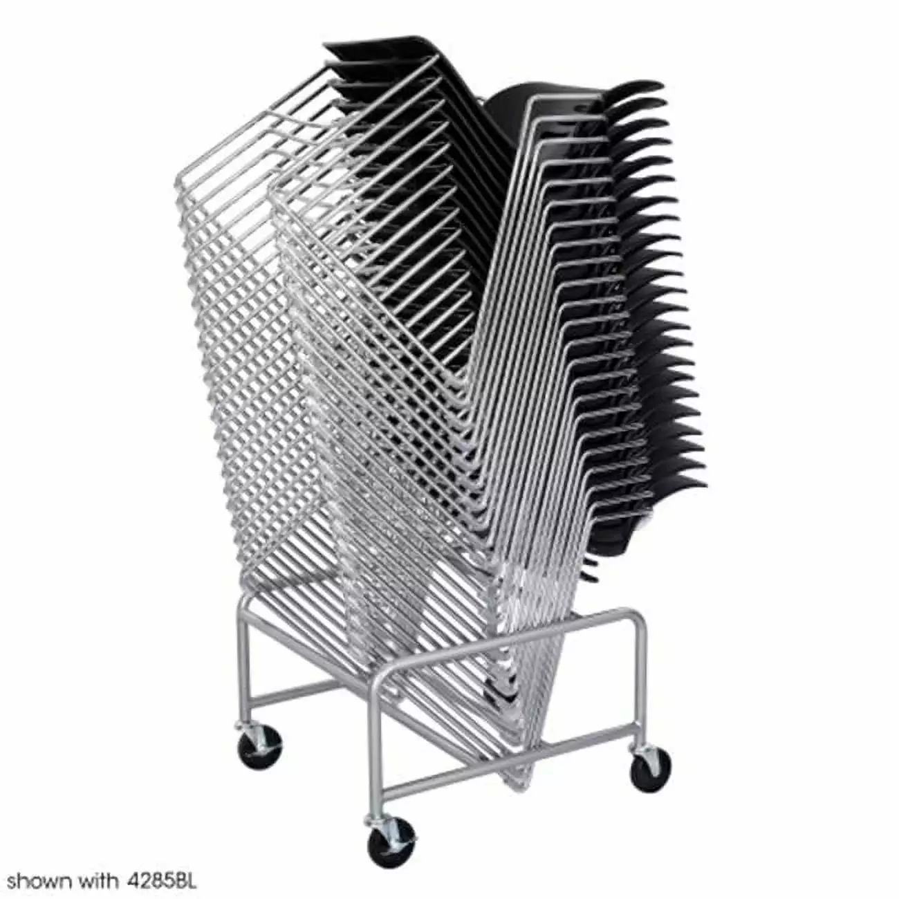 Safco Silver Sled Base Stack Chair Cart