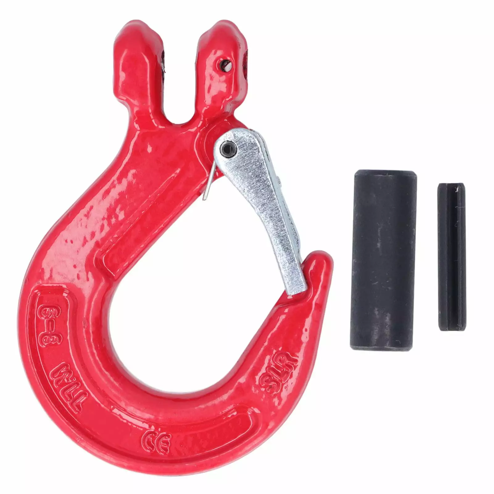 Slip Hook Alloy Steel Eye Shaped Self Locking Safety Rotation Lifting Towing Lock 3.15T