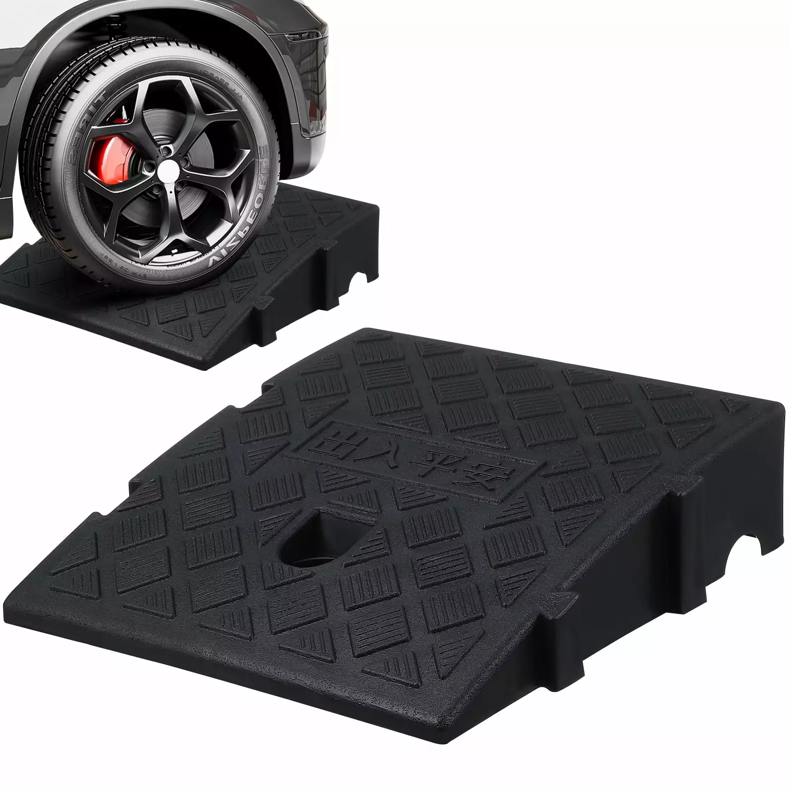 Safety Ramp Non-slip Plastic Ramp Car Slope Pad Outdoor Service Ramp Disabled Chair Auxiliary Slope Deceleration Pad