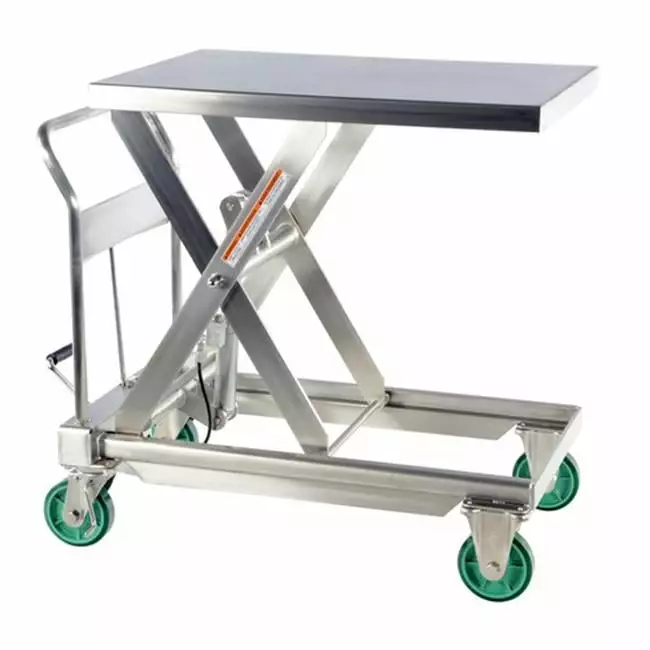 Vestil Ss Hydraulic Scissor Cart. 35.5 x 23.5 in. - 1100 lbs