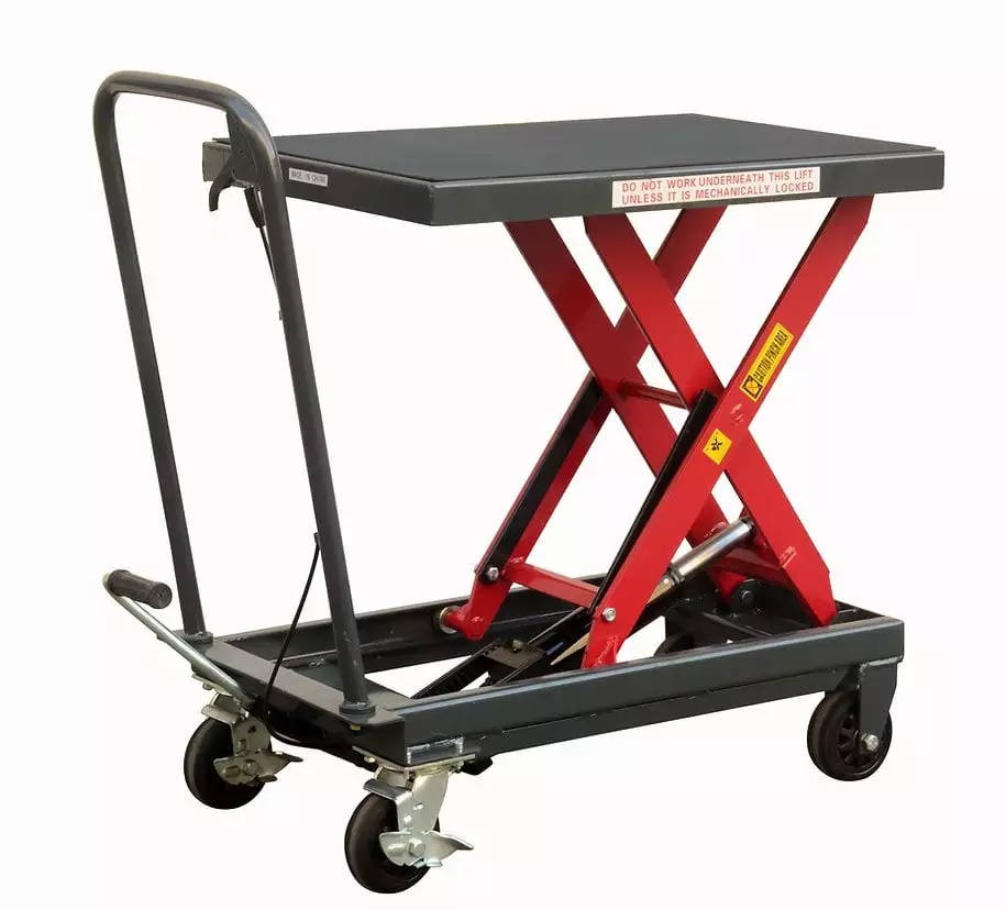 Scissor Lift Table. 1000 lb. Cap. 32L x 20W. 34.5 Lift Height