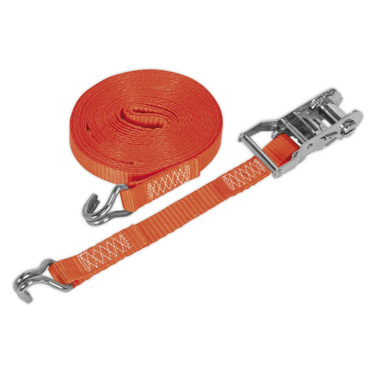 Sealey Td1506J Ratchet Tie Down 25Mm X 6Mtr Polyester Webbing 1500Kg Load Test