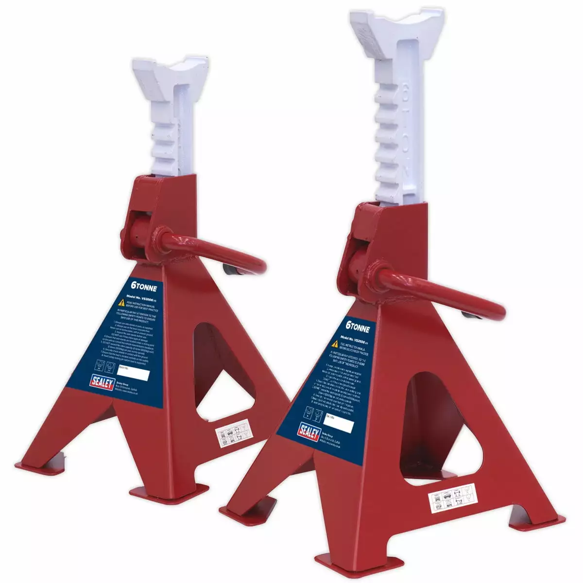 Sealey Vs2006 Axle Stands 6Tonne Capacity Per Stand 12Tonne Per Pair Ratchet