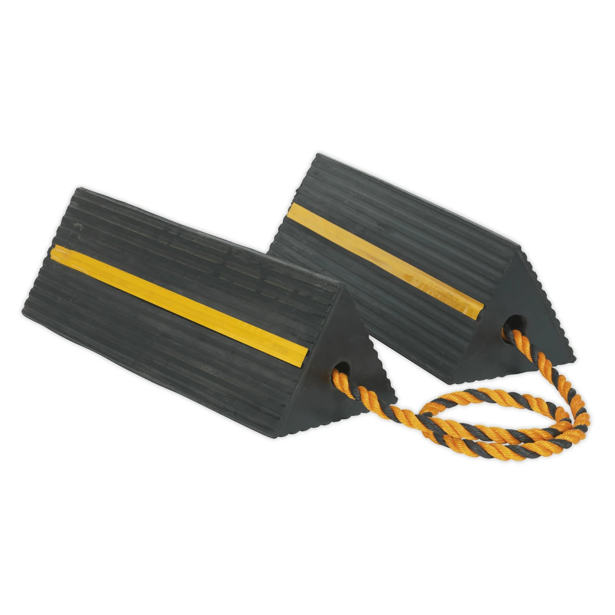 Sealey Wc11 Heavy-Duty Rubber Wheel Chocks 8Kg - Pair