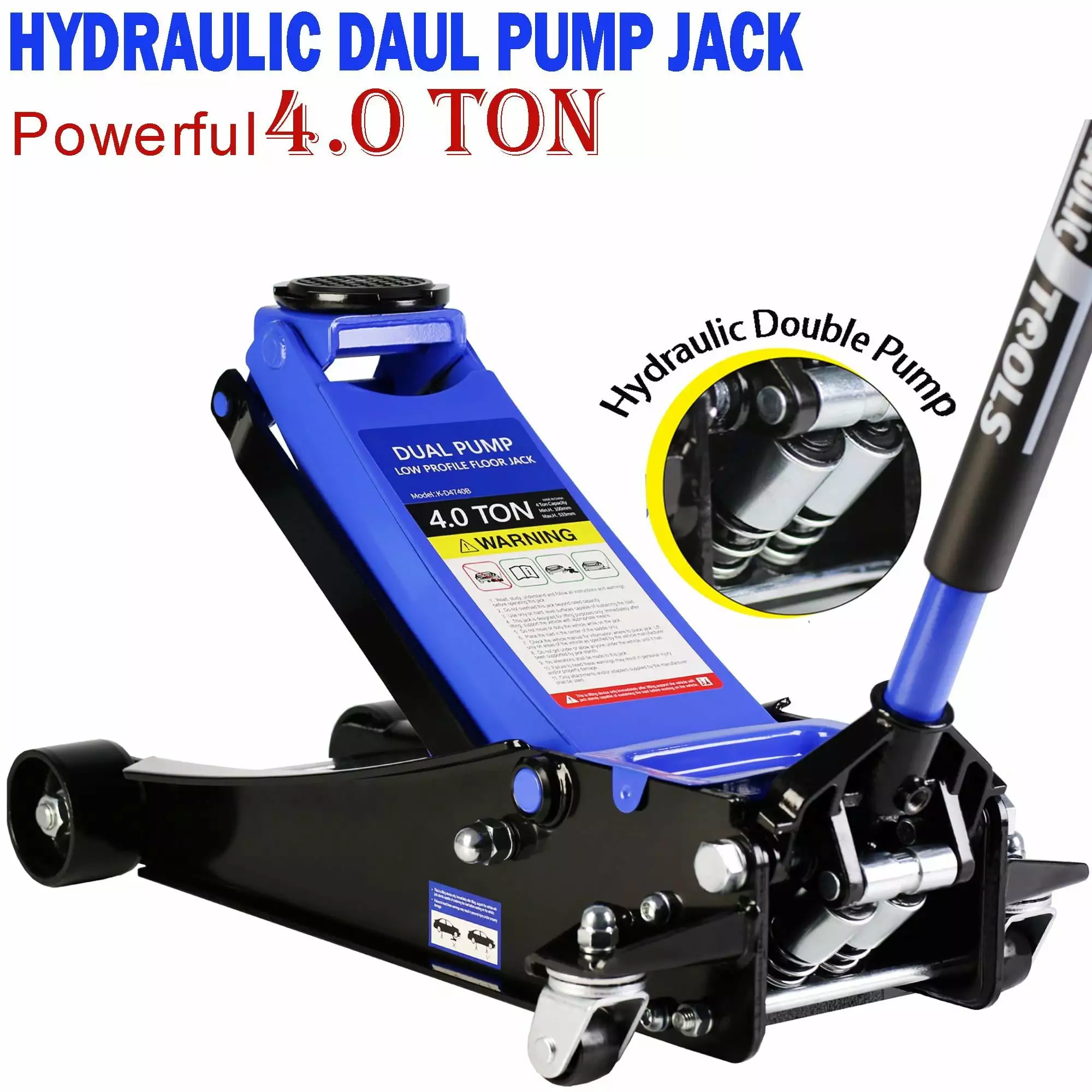 Seizeen 4-Ton Floor Jack. Low Profile Car Jack. Heavy-Duty Trolley Jack Car Lift with Dual Pump Pistons. Lifting Range 4-21. 8000LBS