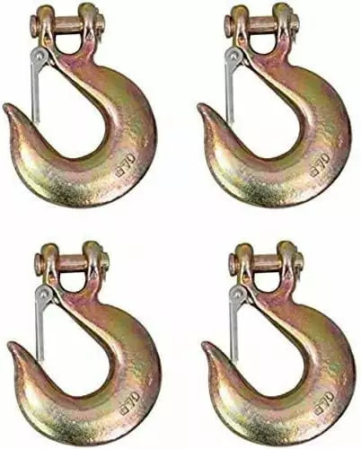 Set of 4. Secure Tow SHC-G70-50-LH (x4). 1/2 Grade 70 Clevis Slip Hook w/Latch for 1/2 G70 Chain